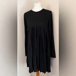 ASOS pleated dress off black size 12 classic preppy back to school art t…